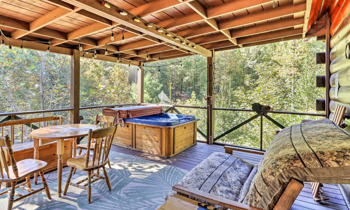 Ellijay Cabin | Serene Ellijay Escape w/ Fire Pit & Hot Tub!