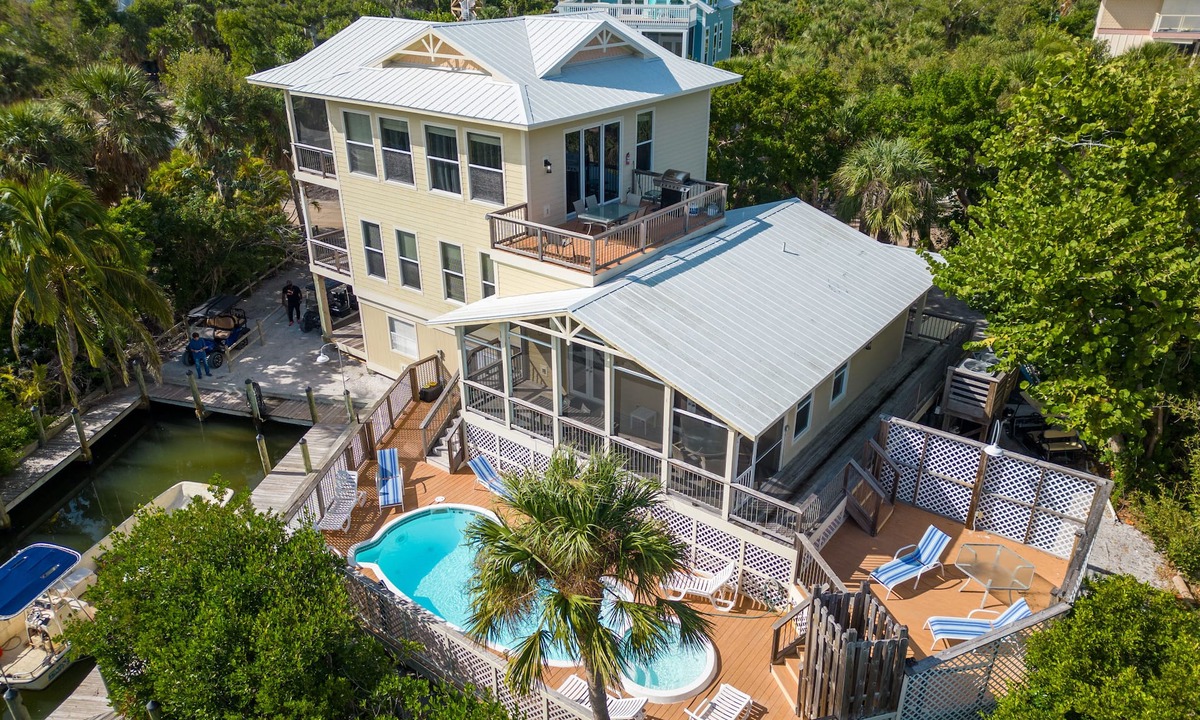 Jose's Hideaway House | Solitude North Captiva, Carts, Dock, Private Pool, Club, Sleeps 12