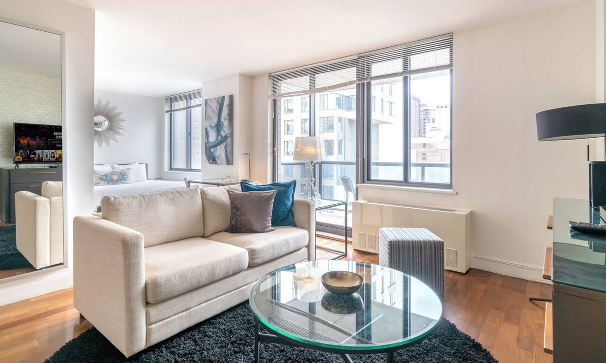 Gramercy Apartment | Spacious, Modern Studio in Gramercy with Balcony