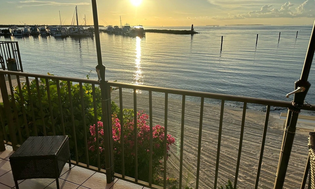 Islamorada Condo | Sunset from our own Private Balcony Directly over the Bay