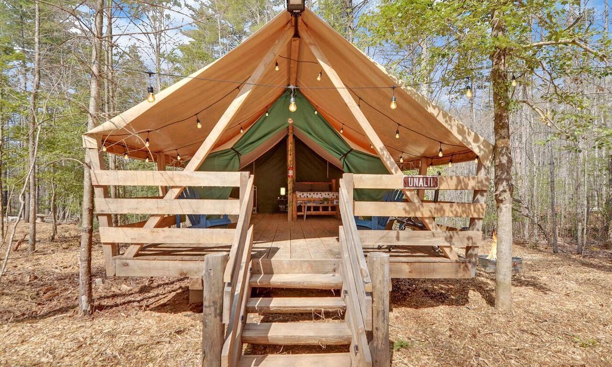 Suches RV Rental | Ultimate Glamping Adventure in Suches, Georgia with a Safari Tent Retreat