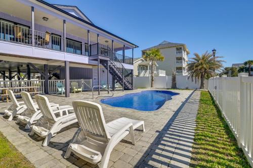 Surfside Beach House | Walk to Surfside Beach: Poolside Oasis