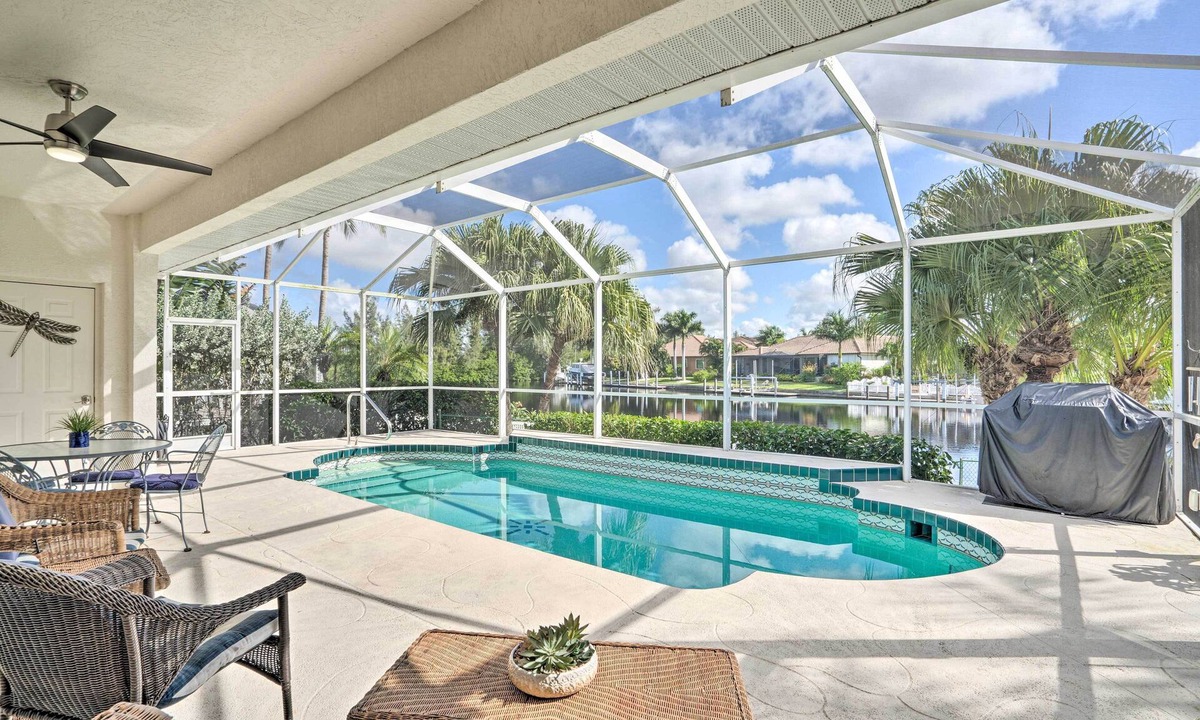 Burnt Store Isles House | Waterfront Home with Pool, Fishing + Gulf Access!