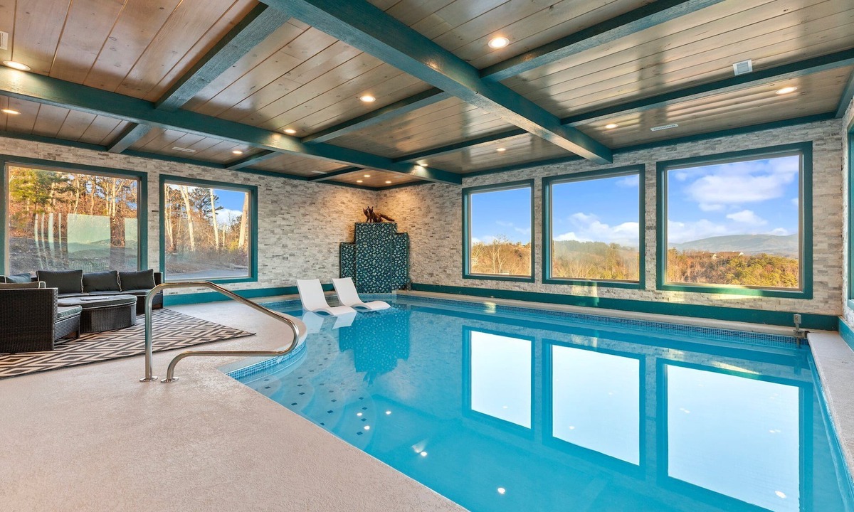 Sevierville Cabin | Welcome to Dancing Fox! Luxury 7BR, Indoor Pool, Fire Pit, Wow Views!