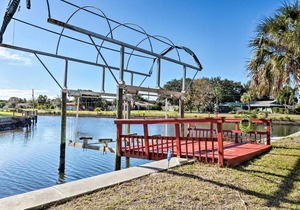 Bayfront Florida Retreat with Boat Lift and Fire Pit!