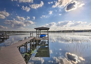 Dog-Friendly Lake Home with Dock about 25 Mi to Disney!