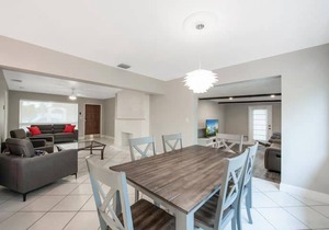 Features king bed, smart TV, coffee station