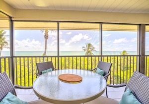 Gorgeous Gulf view condo- lanai, pool, tennis, internet, BBQ