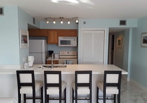 Its an enjoyable two bed/bath unit with pleasant view of the marina and 0cean.
