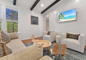 Lakefront Beach Cottage w/ 2 Golf Carts, Lake Views, Pool, Beach, Beach Tram.