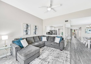 Lakefront ~ Patio ~ Golf Cart ~ Community Pool ~ Modern Living Area