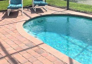 Large private west facing pool.