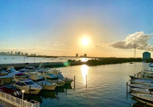 Modern waterfront apartment with Miami Skyline view, free parking 5 mins drive to Miami Beach