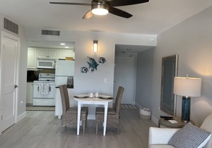 Newly remodeled condo with beautiful view by the Gulf and private beach access.