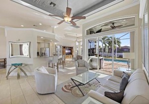 Pet-friendly waterfront home with heated pool and spa