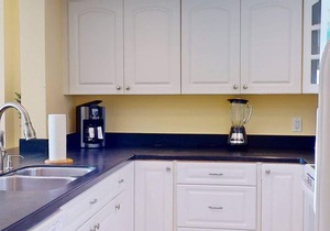 Spacious beachfront comfortable 3-bedroom 2-bath. Heated pool. Great location for a FL vacation.