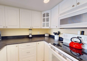 Spacious beachfront comfortable 3-bedroom 2-bath. Heated pool. Great location for a FL vacation.