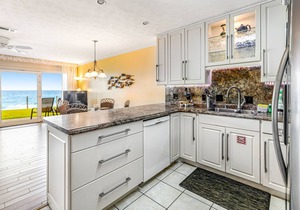 Stylish first-floor condo with water views & easy beach access