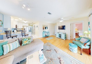 Water-view haven with sound-view balcony, shared pool, WiFi, and AC