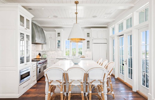 WaterSound Beach House | Book a Fall Getaway Today! Beachfront! Private Pool! Peloton! Golf Cart!