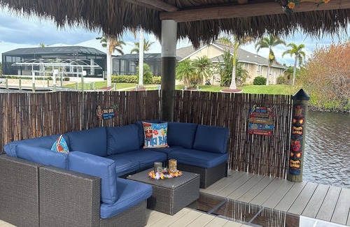 South Gulf Cove House | Brand New Luxury One Of A Kind Waterfront Home With Pool, Spa & Tiki Hut!