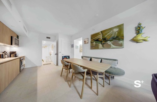 East Little Havana Apartment | Chic 2-Bedroom Downtown Condo with City & Water Views