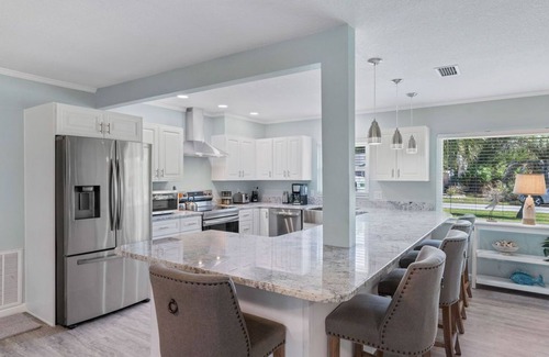 Crystal River House | Crystal River Pool Home ~ Waterfront w/Boat Dock, Hot Tub & fenced backyard.