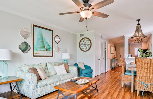 Crescent Beach Condo | Fantastic coastal gem with shared pools, private balcony, beach access & WiFi
