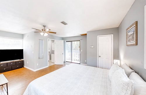 Riverside House | Home & bungalow with a firepit, two full kitchens, & AC - in a great location
