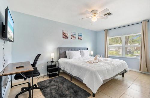 Bearss Plaza House | King-Style Retreat - 4 BR - Family Friendly