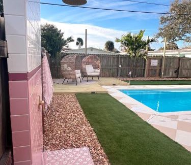 Port Canaveral Villa | Luxury Villa 3 Blocks from the Beach with a Pool, Fire Pit and Outdoor Oasis