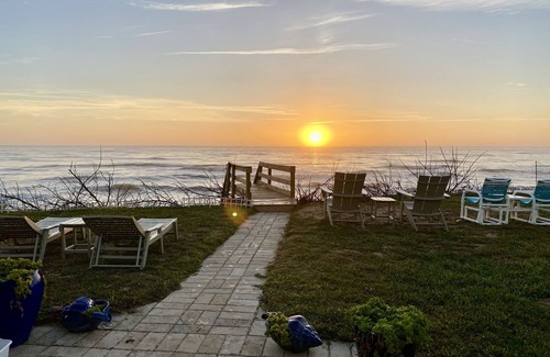 Flagler Beach House | Oceanfront Home in Flager Beach with Beach Chairs & Towels, WIFI - Pet friendly.
