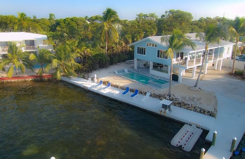 Marathon House | Oceanfront Private Gated Home Gulf side w/Pool, Spa, Private Boat Ramp & Dock