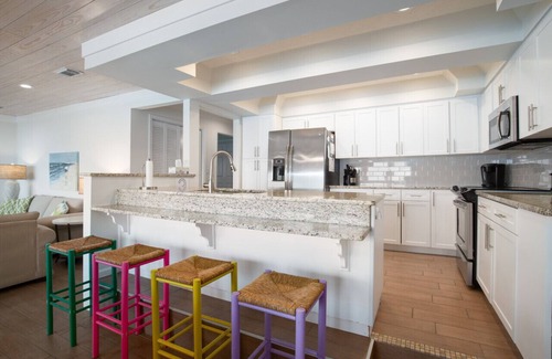 Seagrove Beach Condo | Private Beachfront on West Corner! Free Setups! Deck access to uncrowded beach!