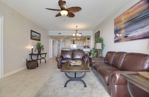 Panama City Beach Condo | Stylish 2BR Boardwalk Condo – Gulf Views, Balcony, 2 Queens & Resort Amenities