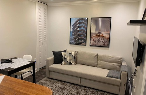 Industry Apartment | 1631 1D · Astounding Apt/20 min to NYC-Parking Avail. Steps away from bus stop.