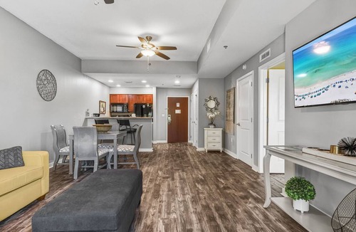 Sandestin Condo | 1BR at Luau! Ground Level Walkout! Tropical Pool, Hot Tub, Waterfall,Tiki Bar