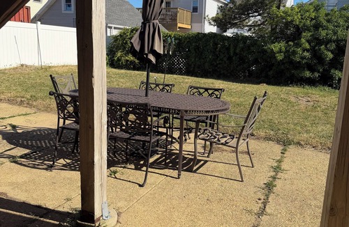 Ortley Beach Apartment | 2-bedroom apt. Seaside Park. Beach Block. Sleeps 5. 4 Beach Badges. Yard. Grill.