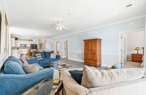 Central Myrtle Beach Apartment | 2 King Beds, Pond View, Golf Resort Condo Near Beach