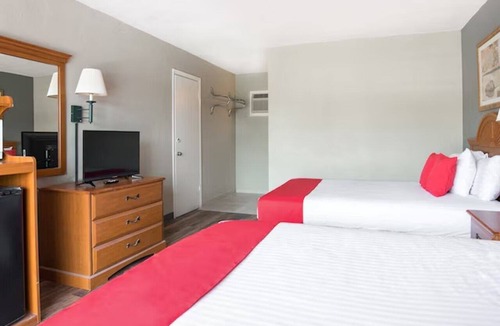 Silver Springs Hotel | 2 Queen Bed Room Perfect for Pet Owners! | Free Parking | Outdoor Pool