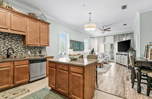 Seagrove Beach Condo | 2nd-floor condo with balcony, outdoor pool, bikes, outdoor shower, grills & AC
