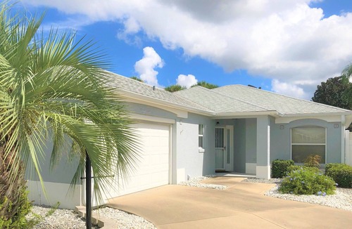 Belle Aire Villa | 3 bed 2 bath, 1500 sf, ct yard villa, private heated pool and 4 person golf cart