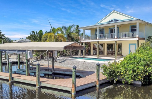Saint James City House | 3 bed, 3 bath home, heated/cooled pool on quiet canal. Quick boat access to gulf