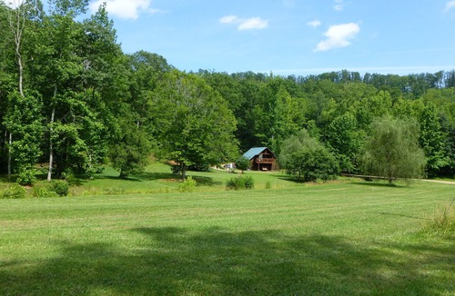 Bostic Cabin | 5 star Creekside Romantic Getaway for two & 58 acres & Fresh Warm Bread & Pond