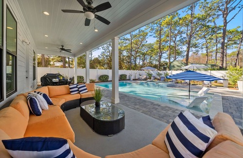 Santa Rosa Beach House | 5BR 30A Oasis Private Pool + Hot Tub Pet Friendly Bike to Beach Golf Cart