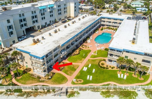 New Smyrna Beach Condo | A107 fantastic ocean front, ground floor unit steps from Flagler Ave.