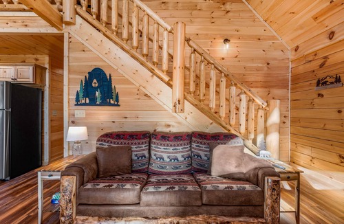 Sevierville Cabin | Accessible cabin in resort, pool, views, theater and game loft!