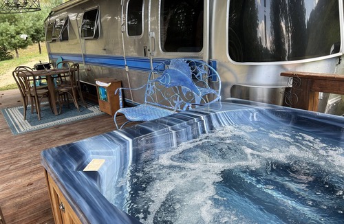 Sugar Grove Cabin | Airstream Glamping at a Petting Zoo and Hot Tub