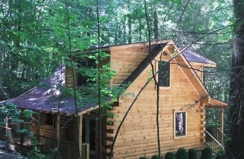 Robbinsville Cabin | AMAZING & COZY LOG CABIN IN WOODS