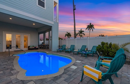 Mid Island House | Anchors Away - Pool Home Across Street from Beach with Private Access